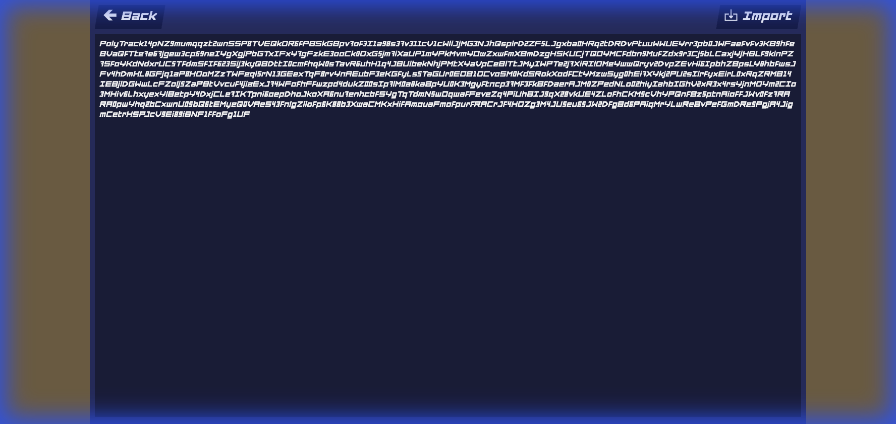 Paste Track Code in Editor