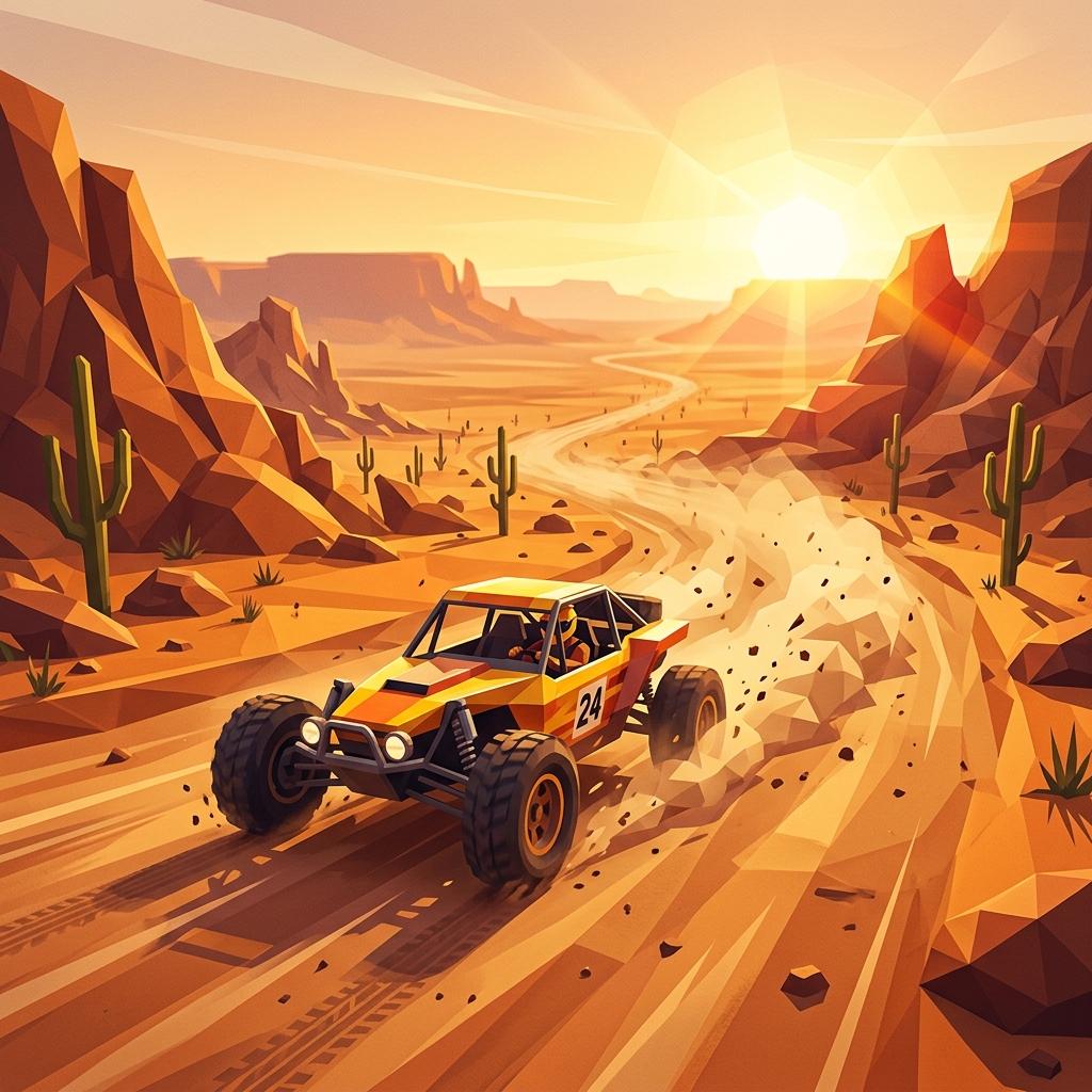 High-speed driving through the Desert environment
