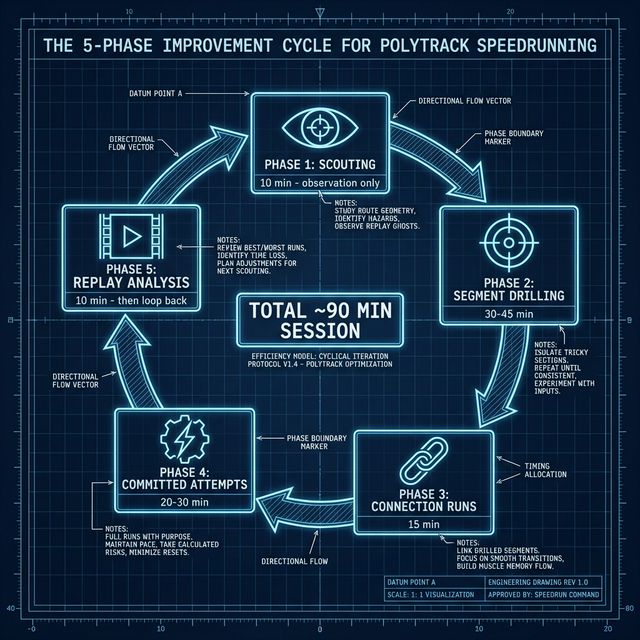 The 5-Phase Improvement Cycle for PolyTrack Speedrunning