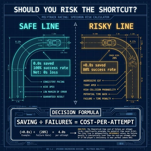 Speedrun Risk Calculator - Safe Line vs Risky Line