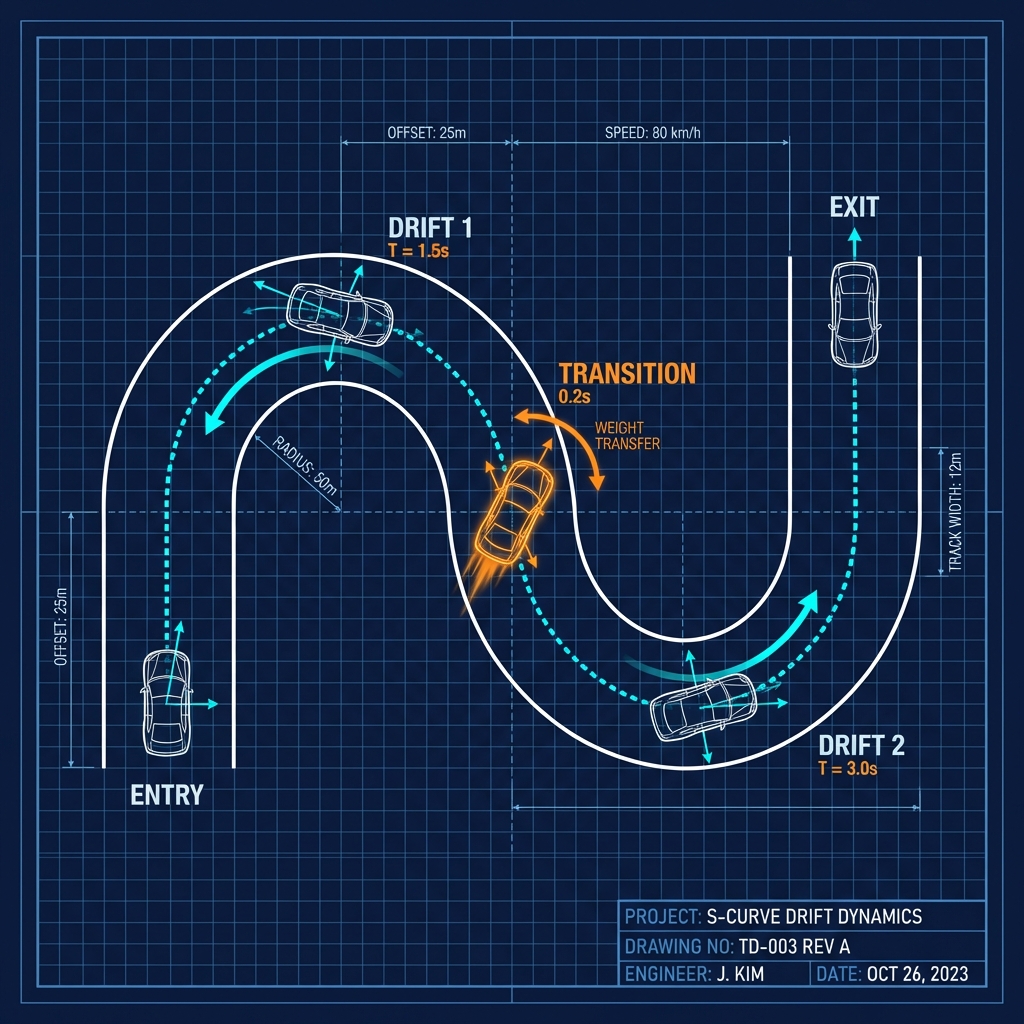 Chain Drifting Through S-Curves